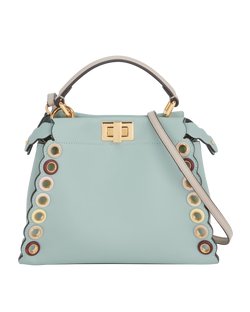 Mini Grommet Peekaboo, Leather, Blue, 189010, S/E, 3*